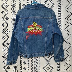 VTG 1994 Mighty Morphin Power Rangers Live Denim Jacket Youth 14/16 / Adult XS/S